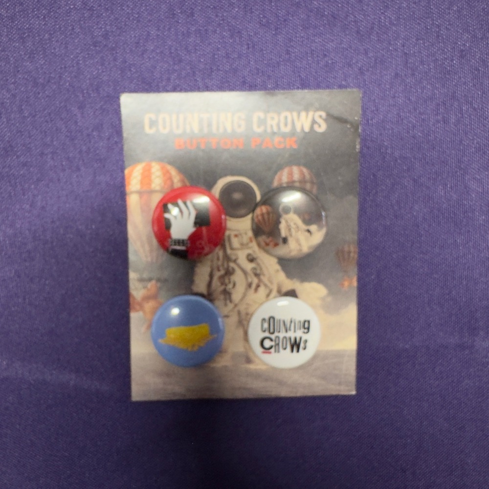 Counting Crows Button 4 Pack Music Band Pins‎ Vintage Style Merch Collectible